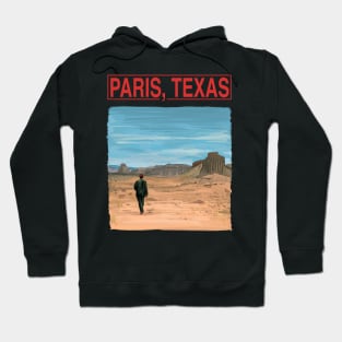 Paris Texas Movie Illustration with Title Hoodie